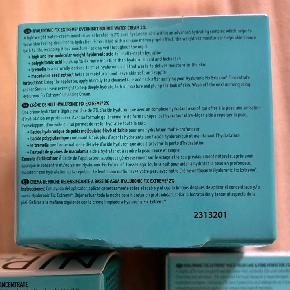 NWT Nip+Fab 3 Full Size Skincare Item Lot Bundle Hyaluronic Fix Extreme Face NIB